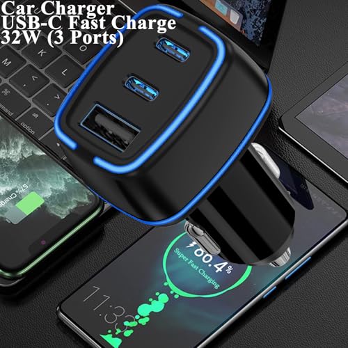 Cargador de coche USB-C de 32W que soluciona la falta de batería en tu iPhone 3