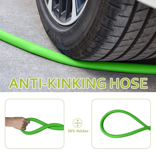 Image of Cupohus RV Water Hose 10FT, 5 /8 inch Extra Thick Wall Drinking Water Hose | Camper Water Hose, Potable Food Grade Hose with Storage Strap, Strain Relief Ends, Kink-Resistant, Marine, Car, Garden, Green