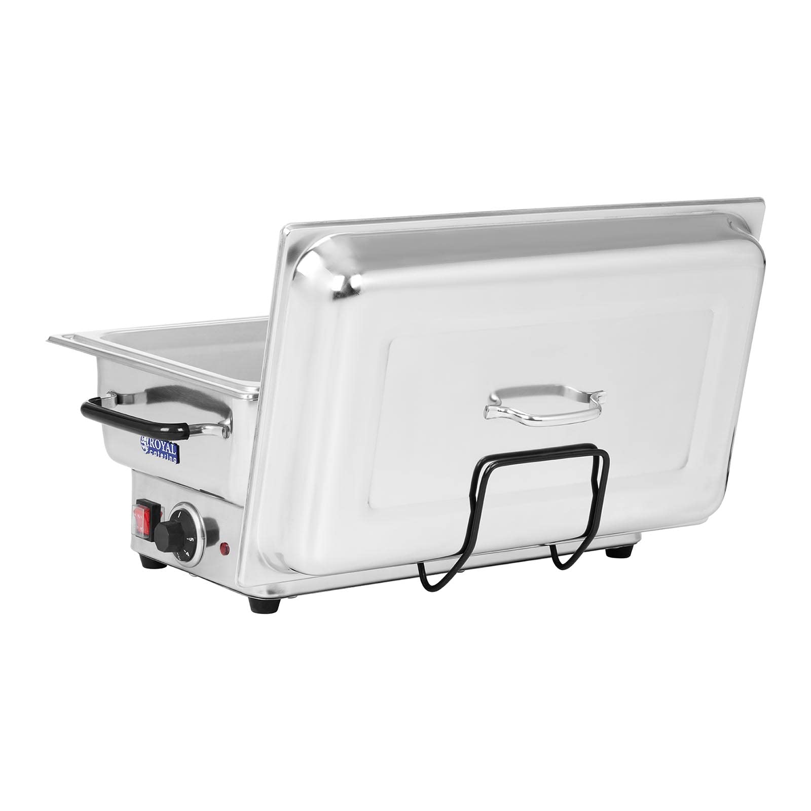 Royal Catering Chauffe-plat Chafing Dish RCCD-1/1-100-ES-E (1600W, incl. récipient GN 1/1, profondeur du récipient 100 mm, 13L de volume, 5 niveaux de température)