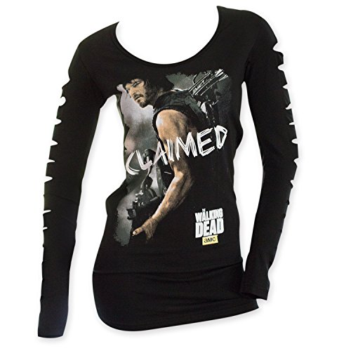 Juniors Long Sleeve: The Walking Dead - Claimed Laser Cut Cover Up Juniors (Slim) T-Shirt Size XL