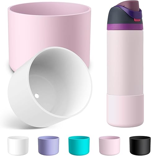 Vista 172 de 2PCS Silicone Water Bottle Boot for Owala 24oz 32oz 40oz, Anti-Slip Protective Sleeve Bottom Bumper Protector for FreeSip, Twist, and Flip Stainless