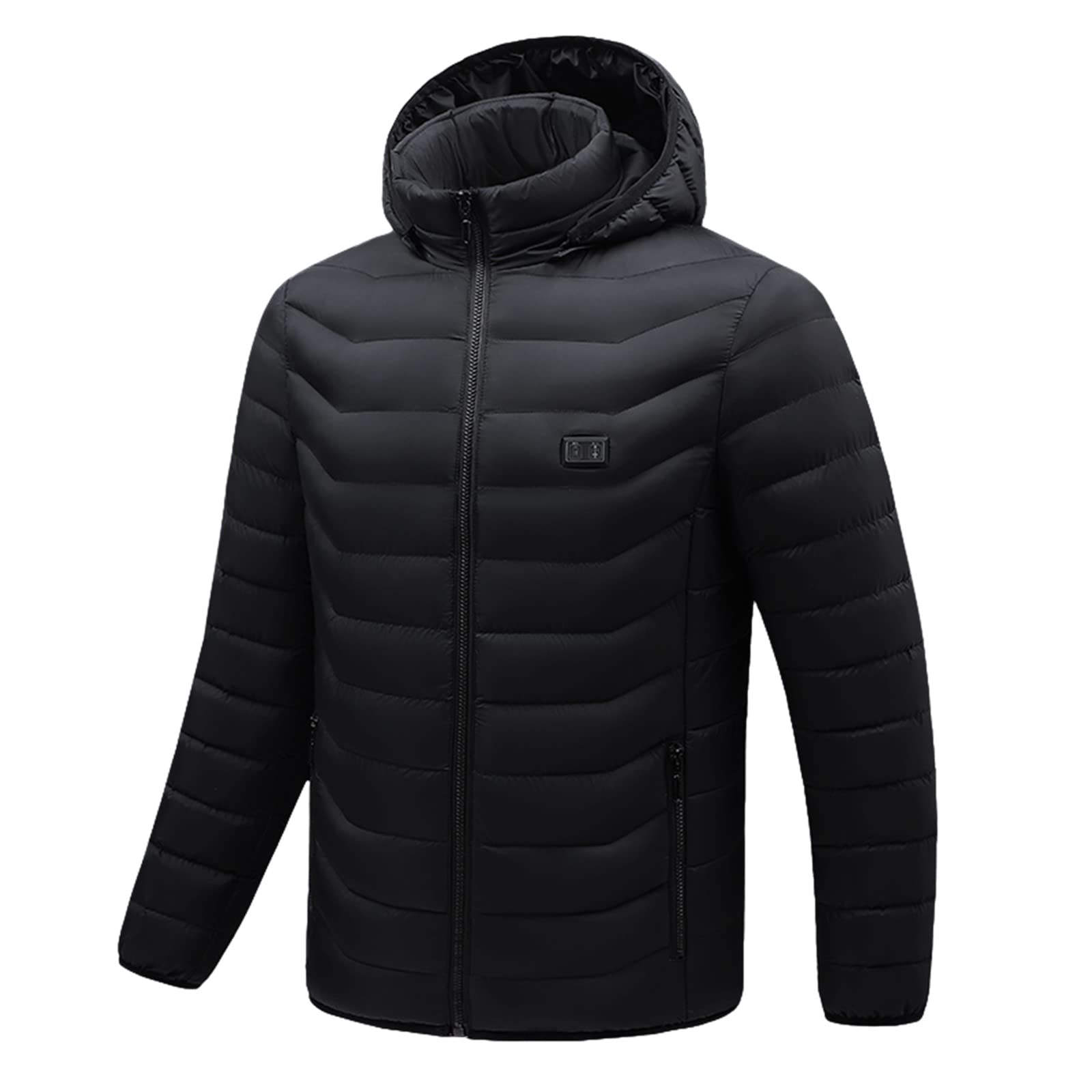 Giacca Trapuntata Da Uomo Piumino Con Cappuccio Giacca Militare Parka Mezza Stagione Inverno Caldo Spesso Maglioni All'aperto - Giacca Caldo Antivento Inverno Fodera Esterno Giacca Uomo, Le Noir, L