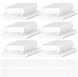 File Folder Tabs, 60+60 Sets Clear Hanging File Folder Tabs with Inserts for Hanging Folders, 3 1/2 Inch Plastic Hanging File Tabs for Quick Identification