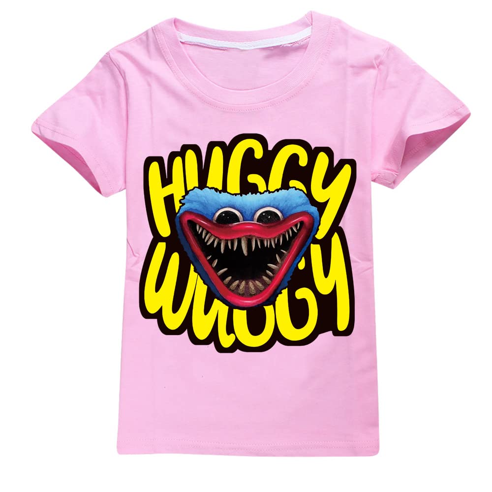 IICQQCII Kids Huggy Wuggy Tshirt & Shorts & Hat Set 3Pcs Playtime Costume