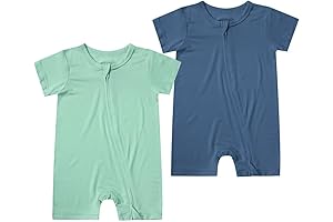 Unisex Baby 2-Pack Bamboo Viscose Short Sleeve Pajamas