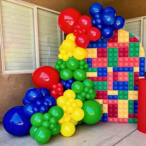 Image of YMSZ Red Blue Green Yellow Balloons,100pcs 12 Inch Rainbow Balloons | Colorful Latex Balloons for Birthday, Baby Shower, Carnival Circus Party Decorations