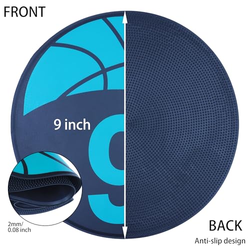 Nuburbur Basketball Training 9 Inch Poly Spots, 10PCS Anti-Slip Training Basketball Spot Markers Floor Spots, Waterproof Flat Filed Cones Poly Dots for Basketball Training (10Pcs 9inch Spot Markers) by Nuburbur - Image 2