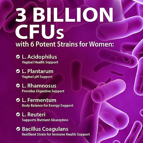 Probiotics for Women Gummy with Cranberry, 3 Billion CFU Guaranteed with 6 Diverse Strains, Womens Probiotic for Digestive, Vaginal & Urinary Health, Immune Support Gummies, Non-GMO - 60 Gummies - Image 4