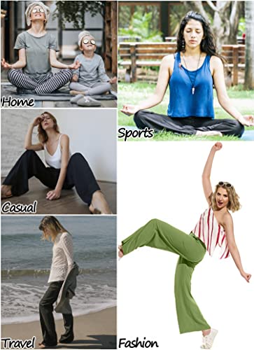 Etosell Women's Yoga Pants Wide Leg Pants Comfy Pajama Pants Drawstring Pj Bottoms Athletic Bottom Workout Lounge Pants Grey #TOP4