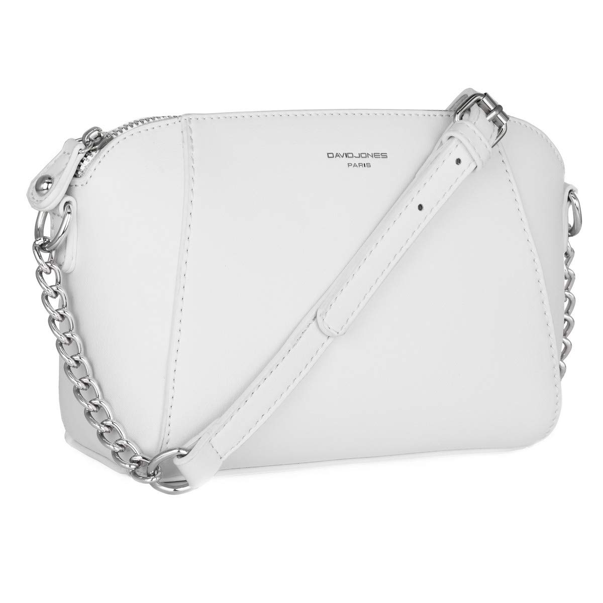 David Jones - Petit Sac Bandoulière Femme Trapèze - Sac à Main Chaîne Porté Epaule Cuir PU - Besace Sacoche Croisé Travers Pochette Soirée Mode Travail Shopping Elégant Tendance Chic