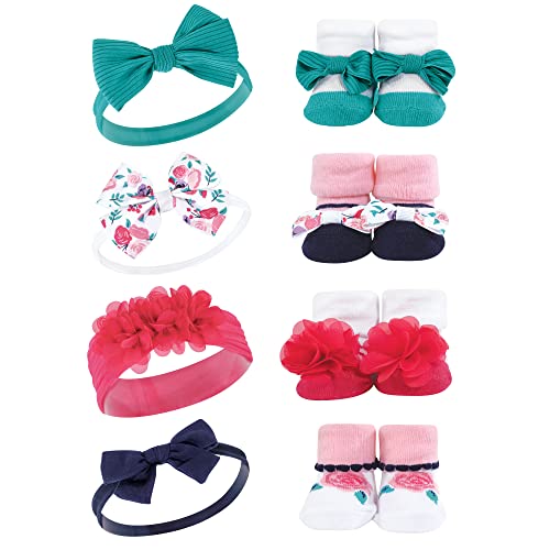 Image of Hudson Baby Girl's Headband and Socks Giftset