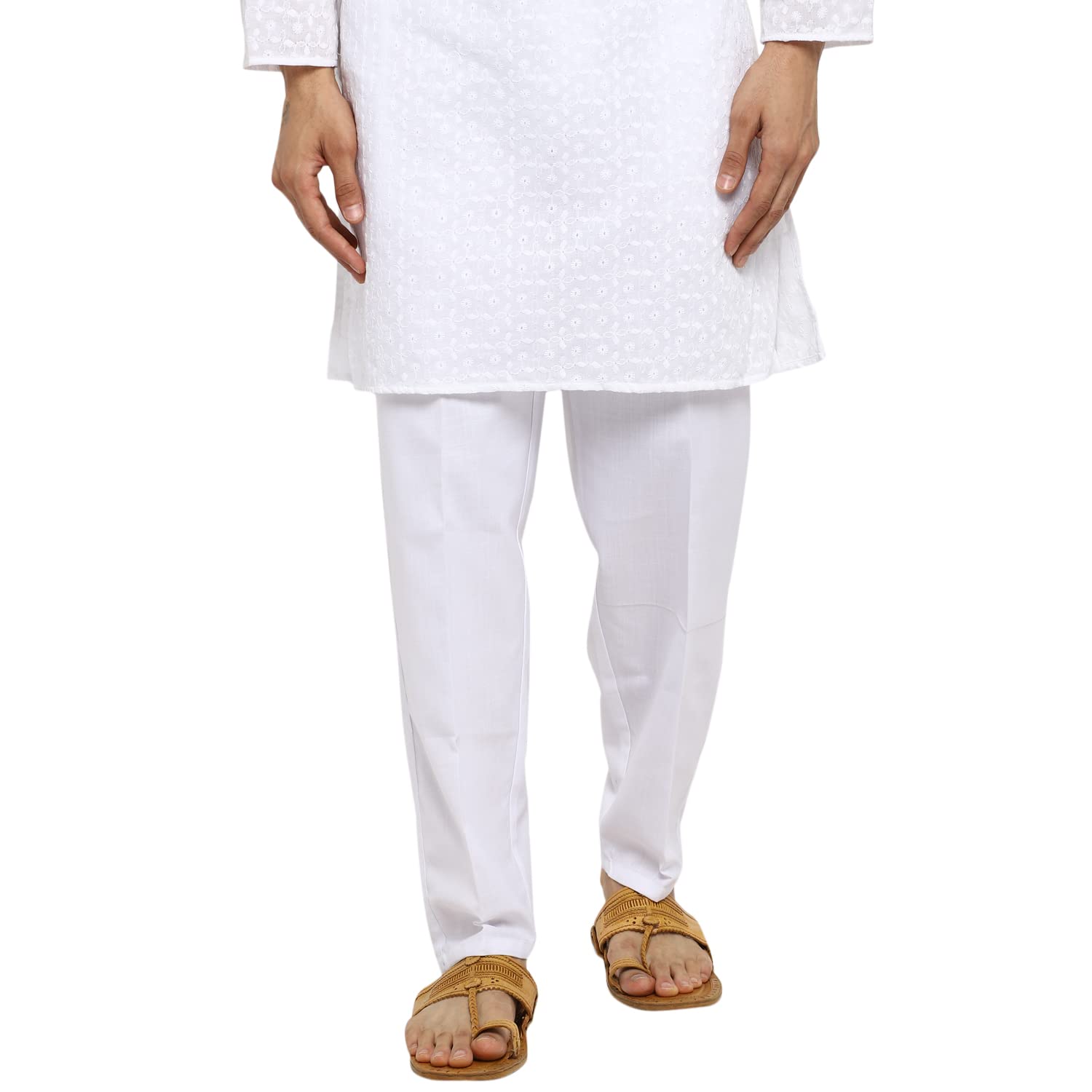 Men's Cotton Pant Style Pyjama 2 Side Pockets Easy Fly-image-46