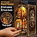 Vaki Vaki [2026 New] Royal Seamer Book Nook Kit with Dust Cover & LED Light, DIY Miniature House Kit Toy, 3D Wooden Puzzle Bookshelf Decor Building Kit, Birthday Gifts for Family & Friends