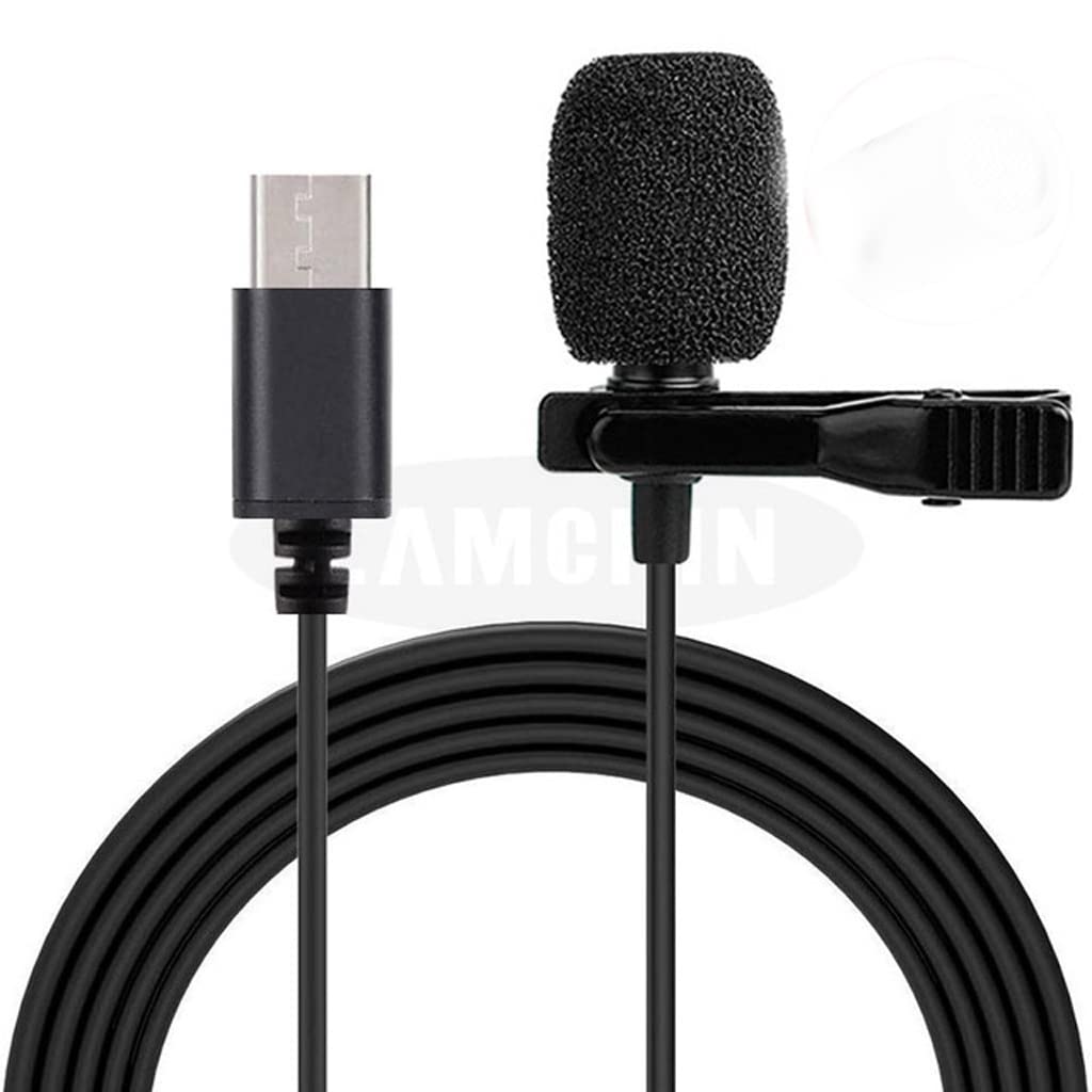 Microphone Type C discret pour cours en ligne et dictée vocale