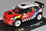 Fahrzeug ist ca 13 cm lang Bburago Mini Cooper John Works WRC Rally Nr 37 Sordo Rot 1/32 Modell Auto mit individiuellem Wunschkennzeichen