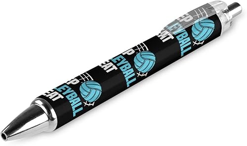 Miniatura 1 de Eat Sleep - Bolígrafo retráctil de repetición de voleibol, tinta azul, bolígrafo de trabajo para hombres y mujeres, 1 unidad