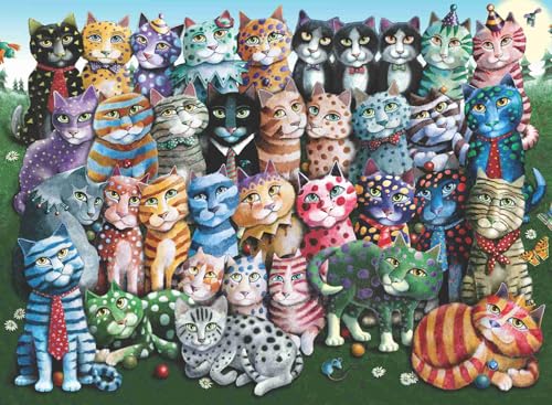 Anatolian-Cat Family Reunion niños, Adultos Rompecabezas, Multicolor, 1000 (1030)