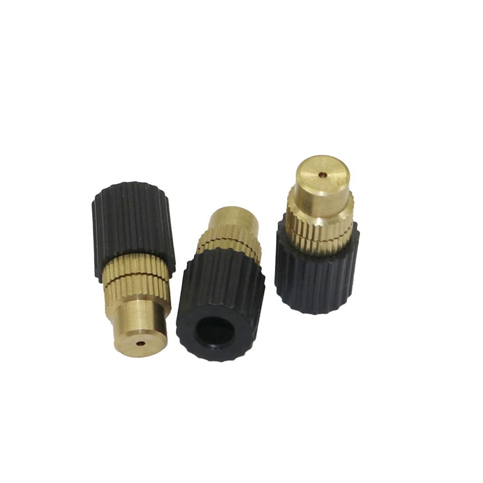 Gotero de riego for jardinería, boquilla atomizadora de latón ajustable de 6 mm, aspersor de riego agrícola for jardín, humidificación de enfriamiento, pulverizador de eliminación de polvo, 100 piezas