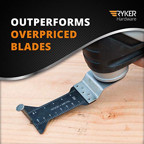 15 Wood/Metal Professional Oscillating Multi Tool Quick Release Saw Blades for Fein Multimaster, Dremel Multi-Max, Dewalt, Craftsman, Ridgid, Makita, Milwaukee, Rockwell, Ryobi, and More - Thumbnail 5