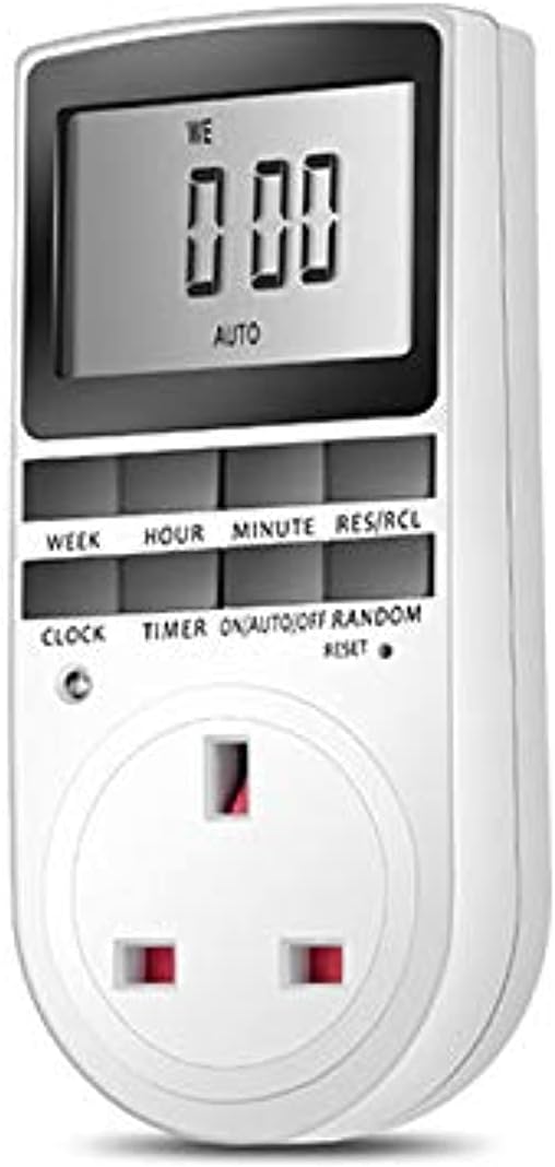 Digital Electrical Plug in Timer Socket 24 Hours / 7 Day Weekly Programmable Light Switch