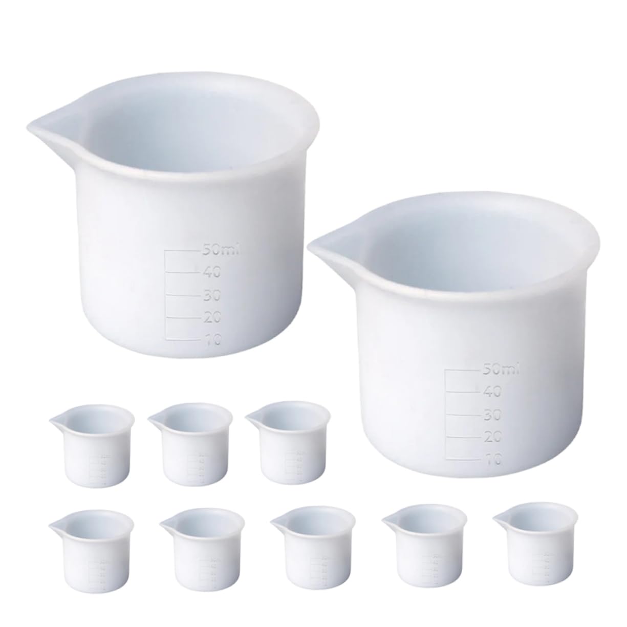 Cabilock 3 Ensembles Tasse À Mesurer En Silicone Bricolage Outillage Mug Melangeuse Époxy Liquide Bol Outils De Bricolage Accessoire De Mesure Bricolage Gel De Silice Blanche 12 Pièces * 3