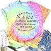 Dauocie Womens Way Maker Miracle Worker Promise Keeper Light in The Darkness Christian Print T Shirt