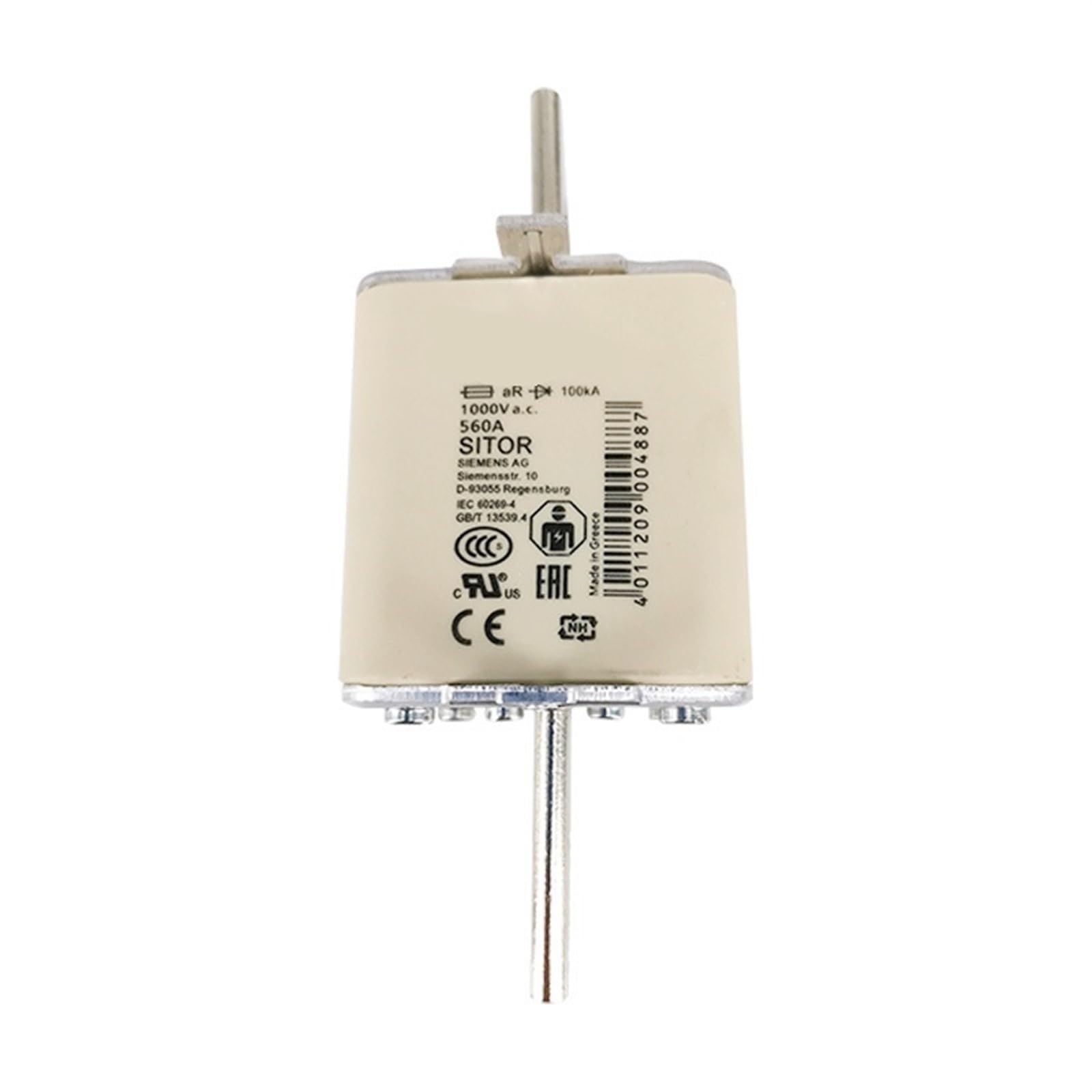 Fusible rapide 3NE1437-2 haute tension à coupure ultra précise
