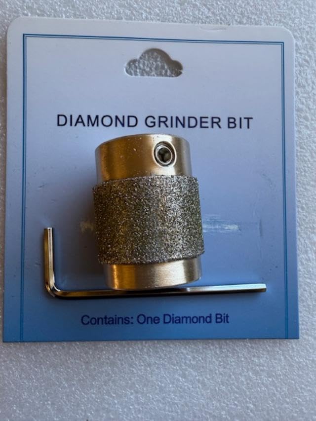 1" Stained Glass Grinder Bit Head 60 Grit Coarse Speed Bit Brass Core