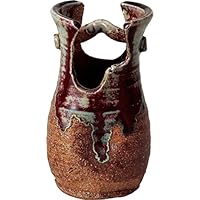 Amazon.co.jp: 信楽焼 花器 白いっちん結び花入 幅10.5x奥5x高さ
