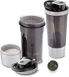 Coqueteleira Academia Shaker Premium 700ml Fitness Com Compartimento Divisória Whey SHOP ZIN.GO