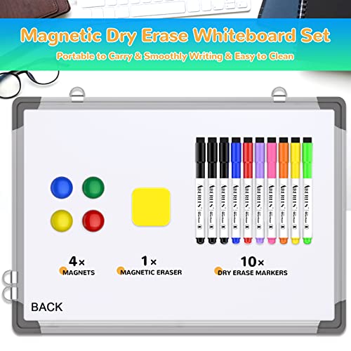 Small Weekly Calendar Dry Erase Whiteboard For Wall, 16" X 12" Magnetic Dry Erase Board, Hanging Double-Sided White Board, Portable Board For List, Kitchen, Planning, Memo, Home, Office #TOP1