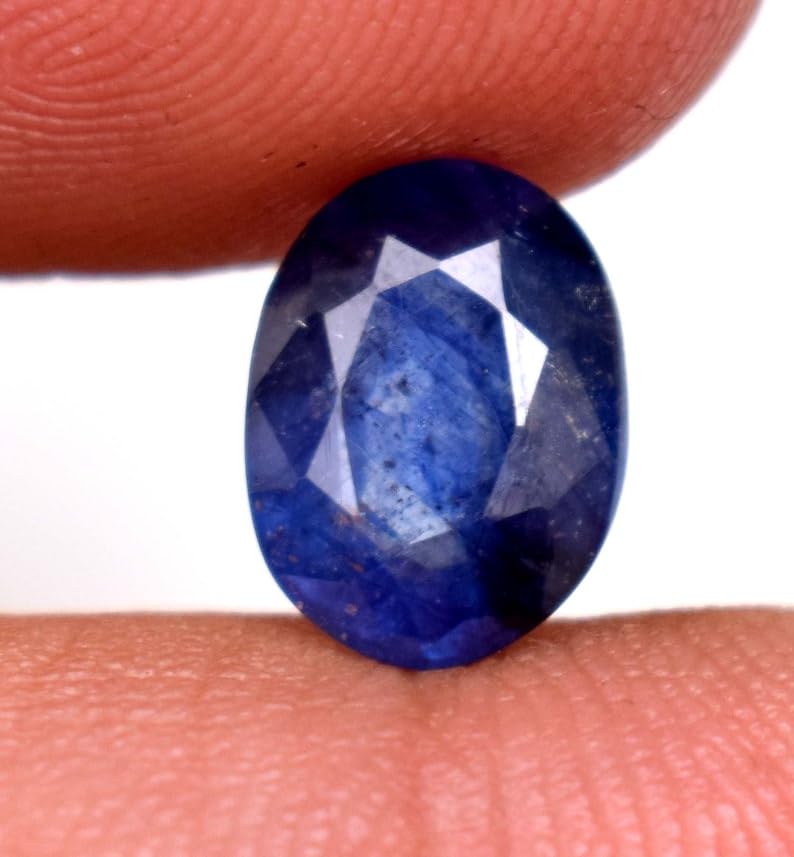 Pierre gemme bleu Ceylan naturelle facettes fabrication bijoux bague pendentif - 5