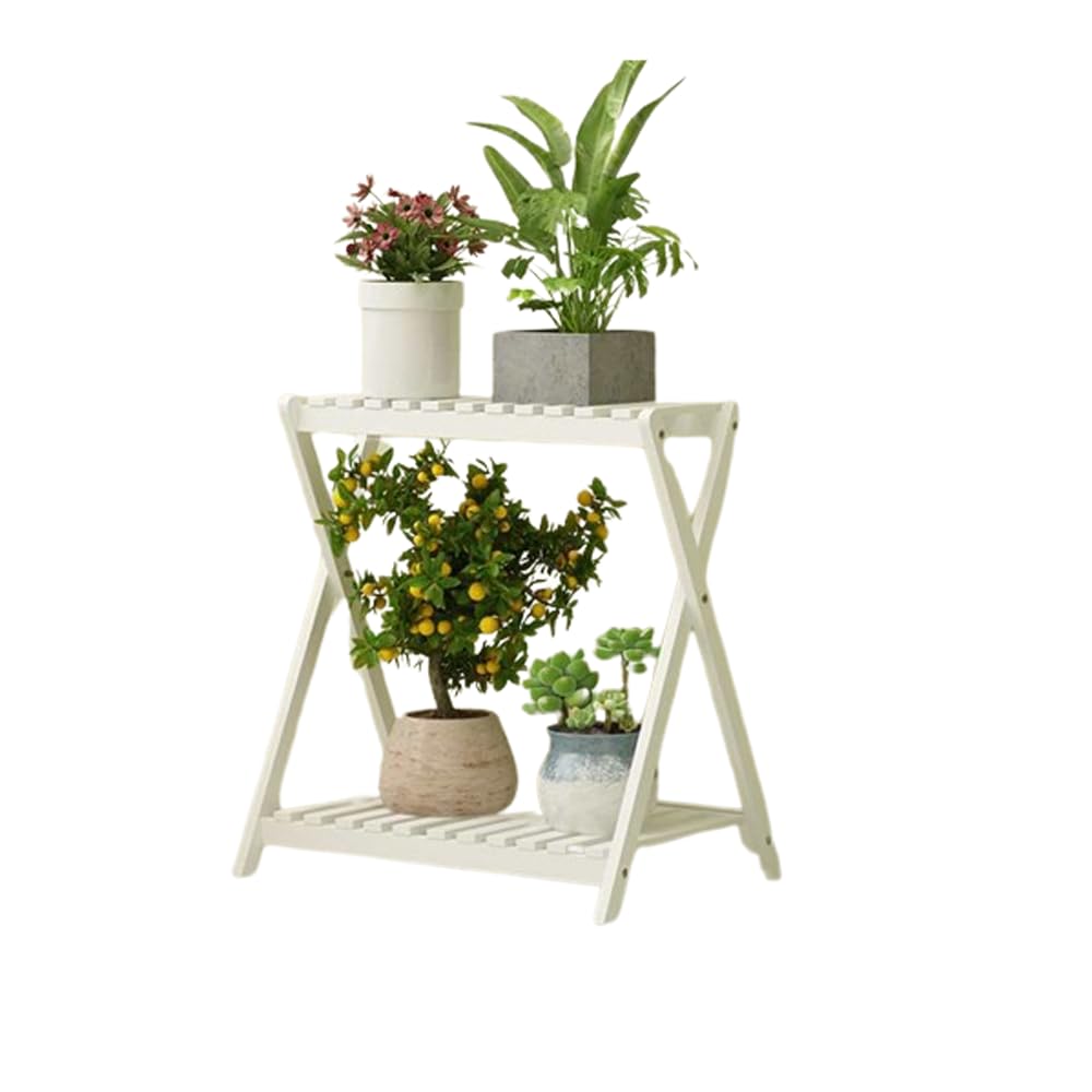 Support de plantes en bois robuste au design épuré pour jardinière et décoration