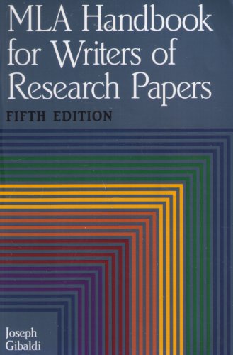 Mla Handbook for Writers of Research Papers