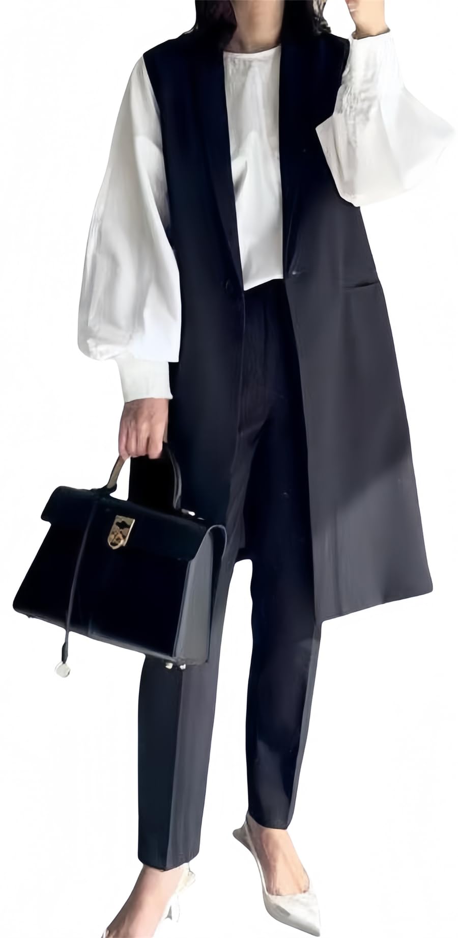 YUANYUAN ロングジレセットアップ (M)