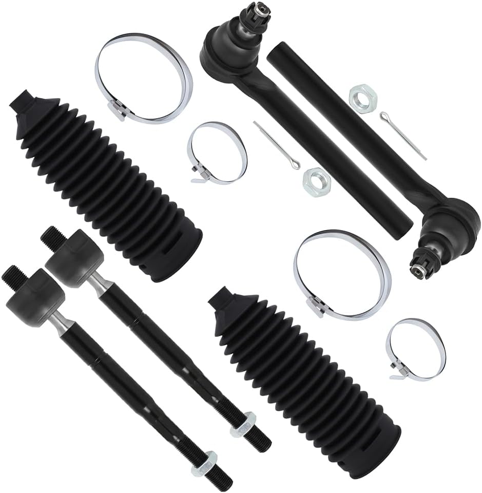 SCITOO 6pcs Front Suspension Kit Inner Outer Tie Rod End Steering Rack Boot 2005-2010 for Honda Odyssey