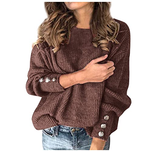 Plus Size Sweaters for Women, fall sweaters for women red tops puff sleeve sweaters long sleeve tee shirts oversized sweaters for women y2k 1206