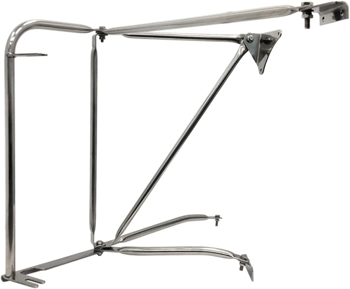 Stainless Steel Door Mirror Mounting Bracket Arm with Mounting Angles - Driver Side (Fits Kenworth T800 W900B/L T300)