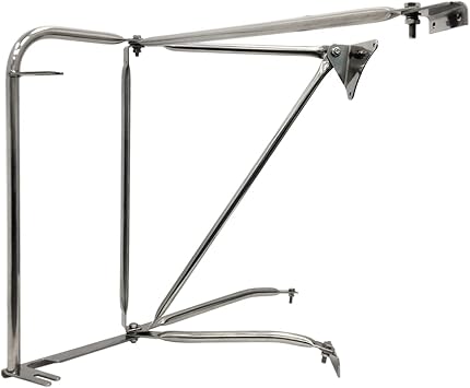 Stainless Steel Door Mirror Mounting Bracket Arm with Mounting Angles - Driver Side Fits Kenworth T800 W900B/L T300