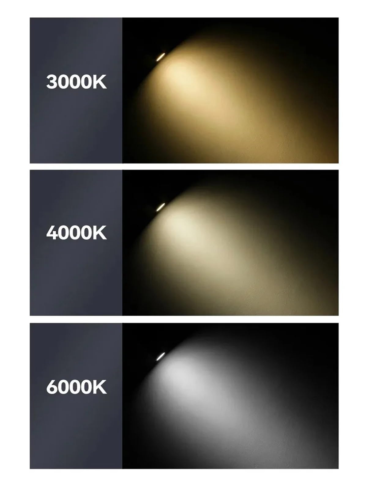 Lampa ścienna LED, światło malarskie, z przełącznikiem, lampka nocna do sypialni, lampa do czytania, regulowana, obrotowa, dekoracyjna oprawa oświetleniowa do wnętrz(Warm 3000K,White 3W)