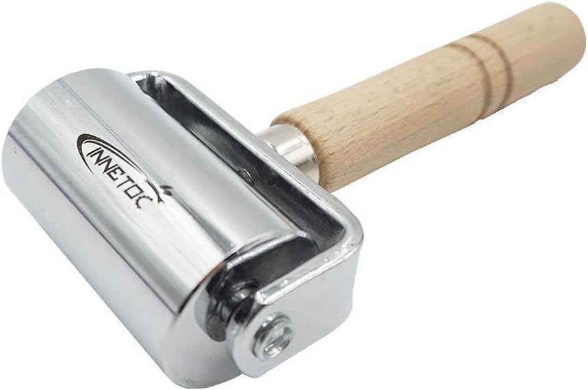 Platen Tools Leather Press Edge Roller Leather Edge Creaser and Smoother Leather Glue Laminating Roller (60mm, Iron)