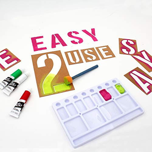 Artskills Letter And Number Paper Stencils For Craft Painting, 2", 3", And 6", 6-Pack #TOP3