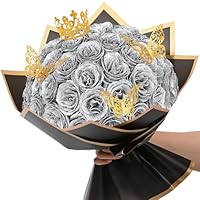 Amazon｜Waipfaru グリッターローズブーケ、DIYフェイクフラワーブーケ