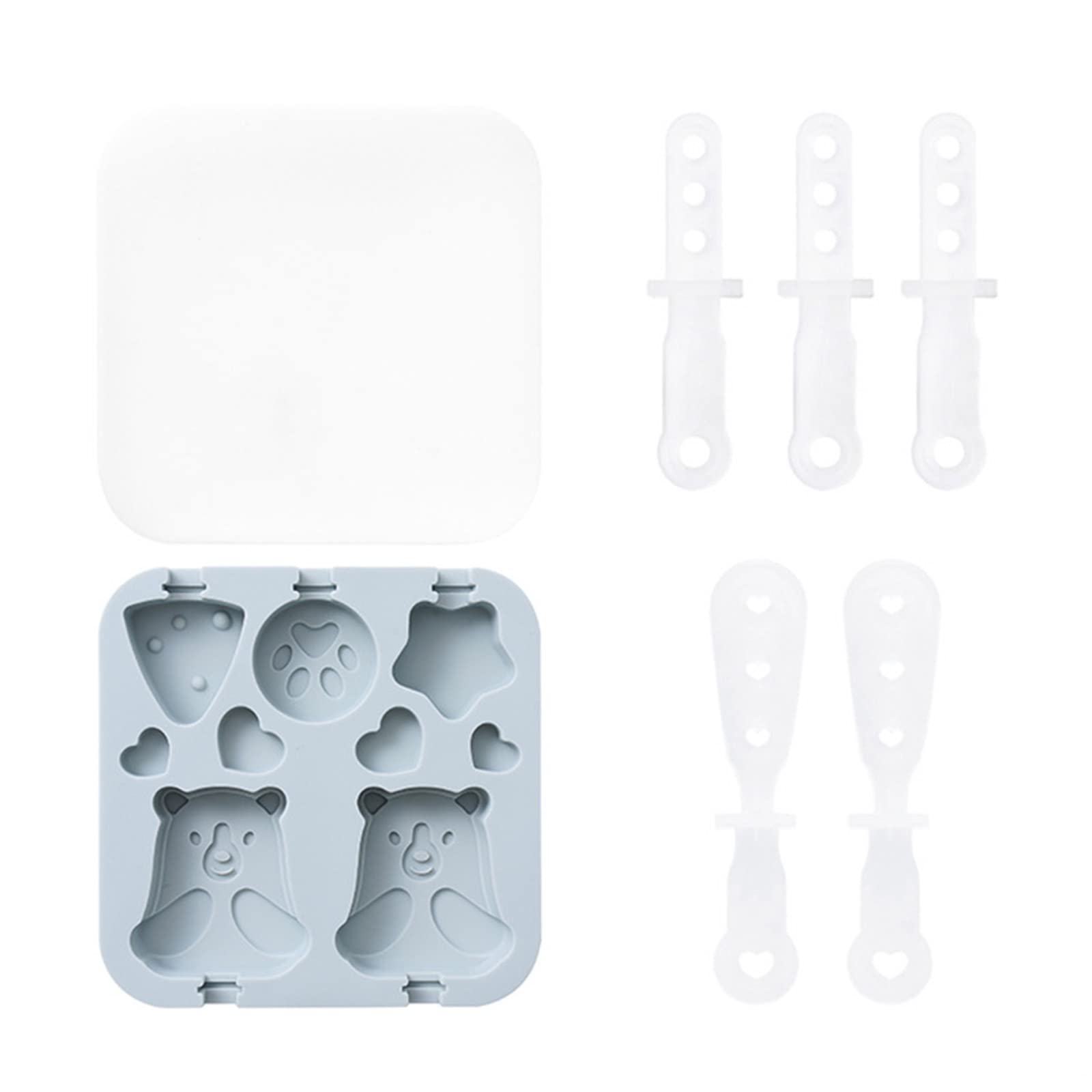 Jazuaiao Homemade Cake for Pop Molds Cakesicle Molds Silicone Ice for Pop Cream Maker Cake Lollipop Mold/Blue Chocolate Lollipop Mold Candy