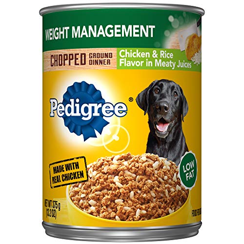 PEDIGREE Weight Management Adult Canned Wet Dog Food for Weight Control Chopped Ground