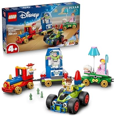 LEGO ǀ Disney and Pixar’s Toy Story Celebration Train & RC Car Toy - incl. Woody  Buzz Lightyear  Jessie & Bo Peep Minifigures - Creative Gift for 4+ Year Old Boys & Girls - 43264