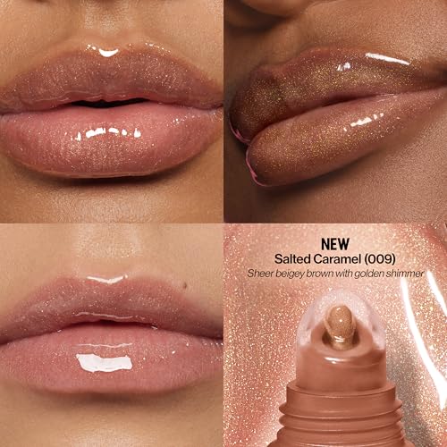 Image of Revlon Glimmer Lip Treat Balm + Mask, 009 Salted Caramel, 0.4 fl oz | Overnight peptide lip treatment. Doubles as daily balm & all-night lip mask. Hydrates for softer, plumper-looking lips.