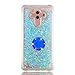 Produktbild Kompatibel mit Huawei Mate 10 Pro Schutzhülle mit Ring Blau, Bling Kristall Glitzer Silikon Durchsichtig Handyhüllen mit 360 Grad Ring Handyhalterung Handytasche Hülle Kompatibel mit Huawei Mate10 Pro