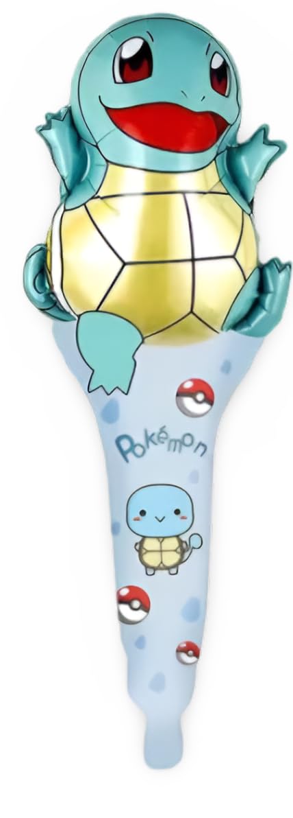 Pokémon Party Supplies | 15+ Years | 32 x Hand Stick Foil Balloons | Squirtle