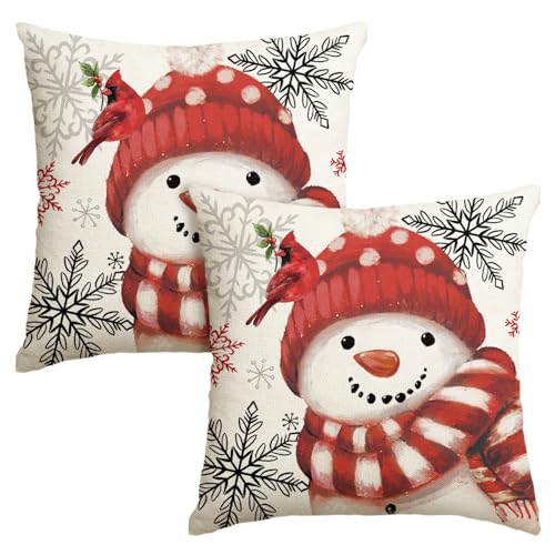 Housse de coussin 45x45 rouge pour rénover votre déco de Noël - 2